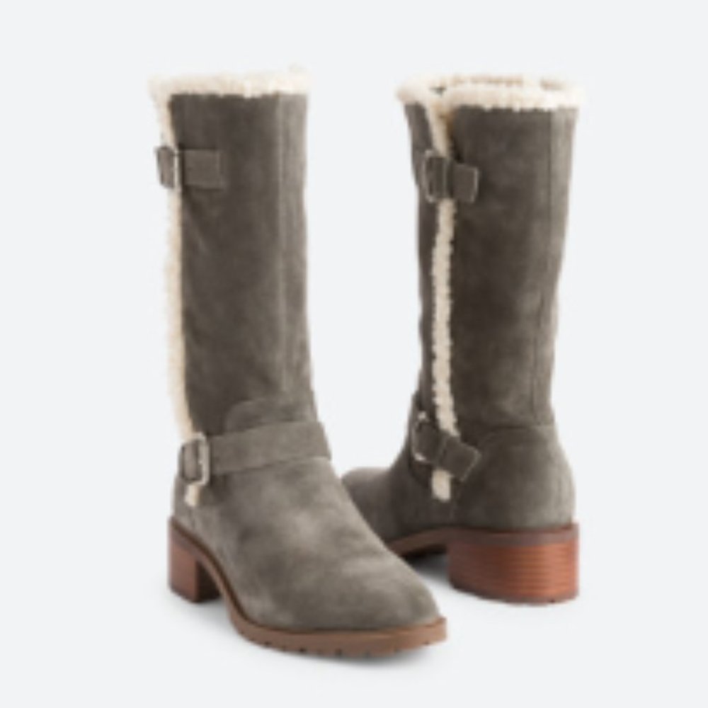 Women's Sole Society Jacoba Double Buckle Mid Calf Boot